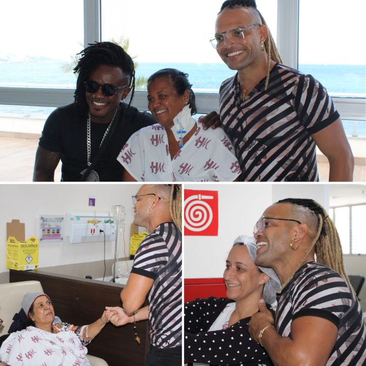 Buja Ferreira, da Timbalada, leva música e emoção a pacientes do Hospital da Mulher em Salvador