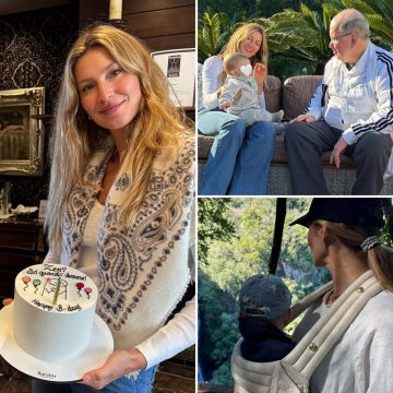 Gisele Bündchen celebra 45 anos e compartilha fotos raras do filho caçula