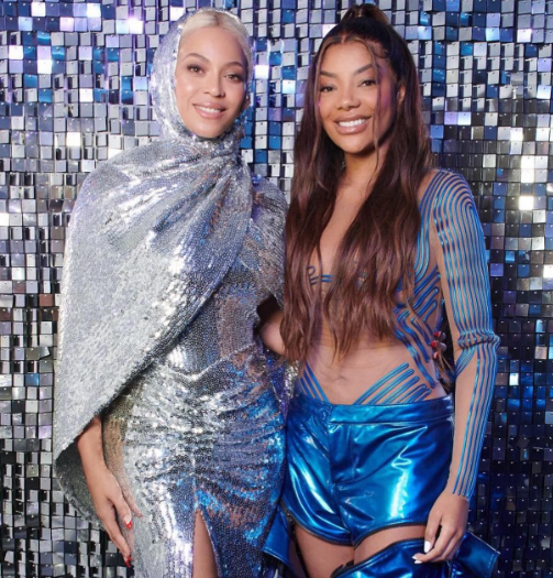 Ludmilla e Beyoncé durante evento de lançamento do "Renaissance: A Film by Beyoncé" em Salvador — Foto: Divulgação