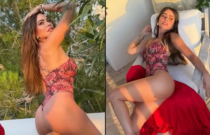 Sofia Vergara curte Ibiza de maiô fio-dental