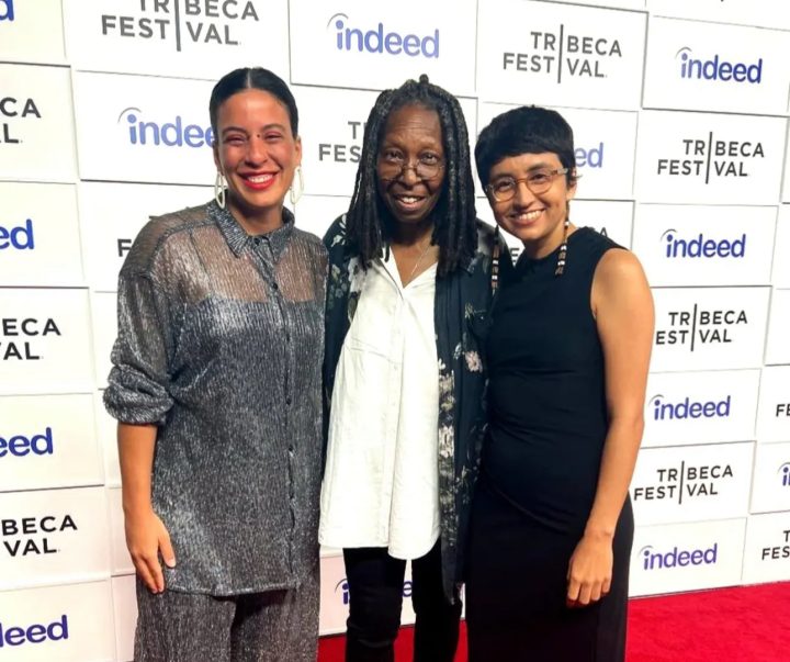 Luma Flôres, Flávia Santana e Whoopi Goldberg no Tribeca Film Festival — Foto: Reprodução/Instagram
