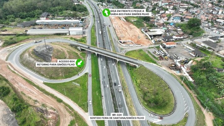 Acesso a Simões Filho é alterado a partir desta segunda-feira (21) para obras; veja mudanças