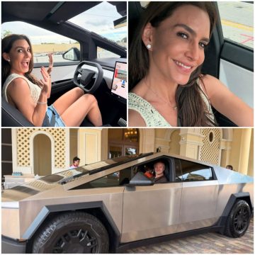 De férias em Miami, Ticiana Villas Boas e Joesley Batista passeiam em carro futurista de Elon Musk