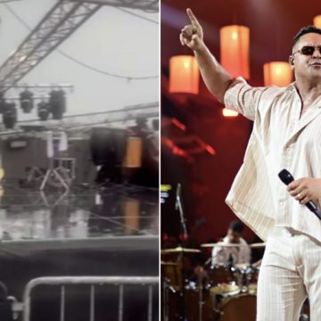 Xanddy Harmonia tem show interrompido em Milão após temporal de granizo