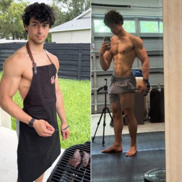 Filho de Carla Perez e Xanddy curte dia de churrasco e impressiona ao exibir corpo definido
