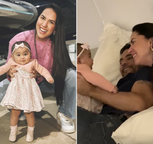 Graciele Lacerda viaja de última hora com a filha Clara para encontrar Zezé di Camargo: “Não aguentou a saudade”