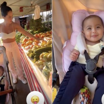 Graciele Lacerda passeia na feira com a filha Clara e brinca: “Começar a dieta de novo”