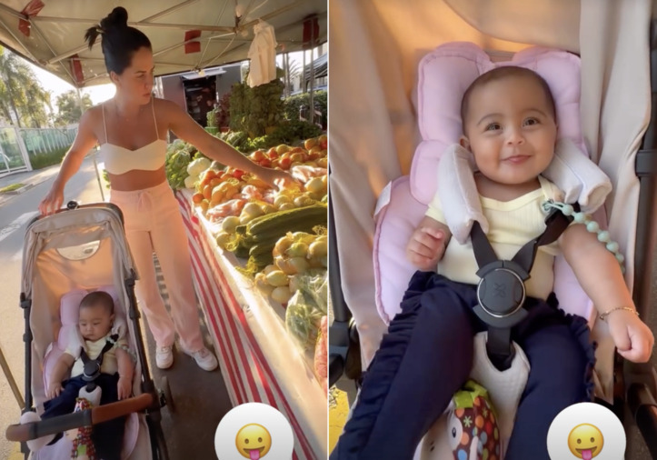 Graciele Lacerda passeia na feira com a filha Clara e brinca: “Começar a dieta de novo”