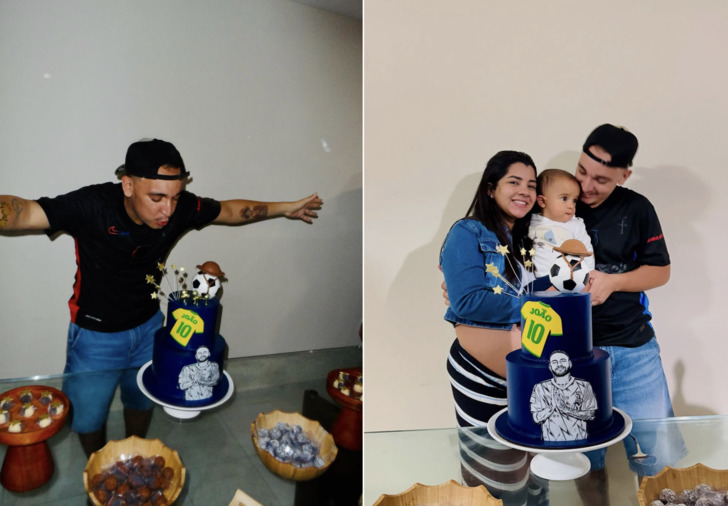 João Gomes celebra aniversário com bolo temático inspirado em Neymar