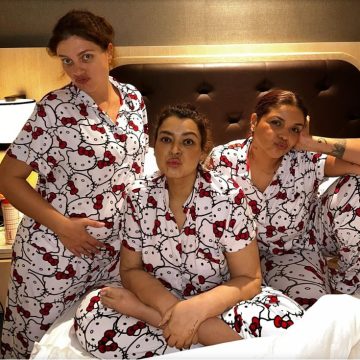 Preta Gil se diverte em festa do pijama ao lado das amigas Jude Paulla e Malu Barbosa