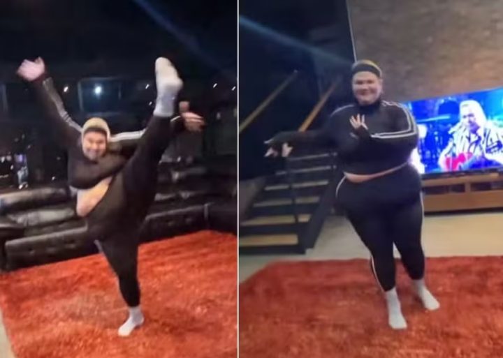 Thais Carla mostra elasticidade após perder 52kg com bariátrica