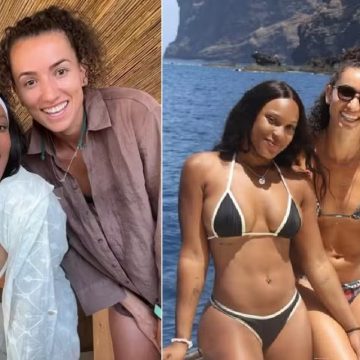 Rebeca Andrade vibra com vôlei feminino em meio a suposto affair com Gabi