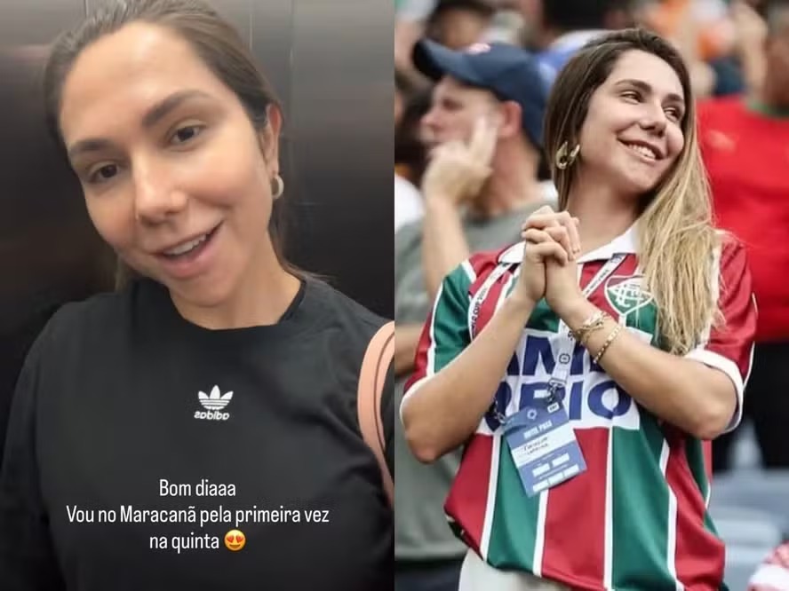 Carol Portaluppi se anima ao revelar que vai ao Maracanã pela primeira vez
