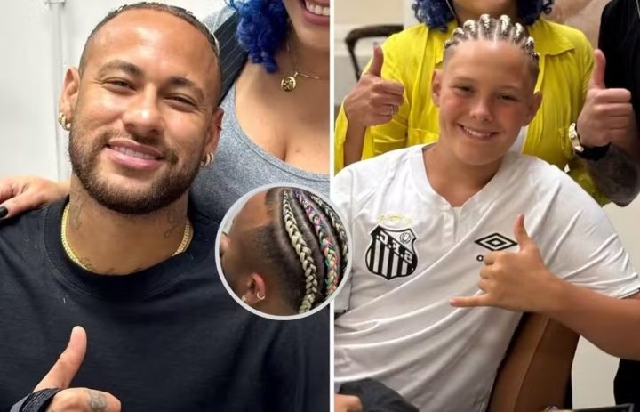 Filho de Neymar, Davi Lucca segue o pai e também adere às tranças
