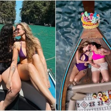 Luiza Martins abre momentos românticos com Marcela Mc Gowan na Tailândia: ‘Tchau pro Brasil’
