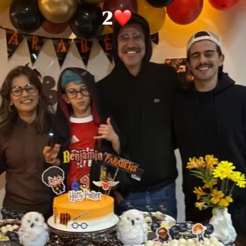 Separados, Suzana Alves e Flávio Saretta comemoram aniversário do filho juntos
