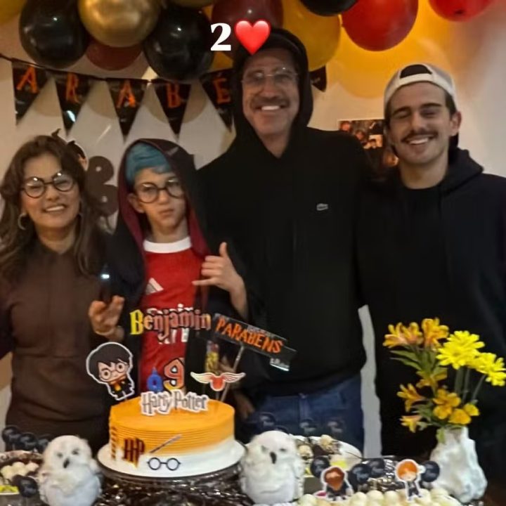 Separados, Suzana Alves e Flávio Saretta comemoram aniversário do filho juntos