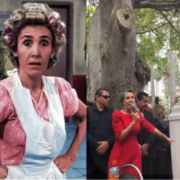 Fãs tentam derrubar estátua de Dona Florinda após traição com Chaves ser revelada