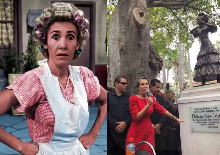 Fãs tentam derrubar estátua de Dona Florinda após traição com Chaves ser revelada