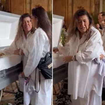 Regina Casé não segura choro em enterro de Preta Gil