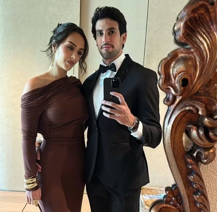 Filha de Faustão posa ao lado do noivo em casamento de amigos