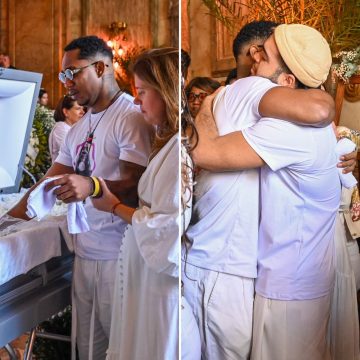 O Kannalha se emociona durante velório de Preta Gil