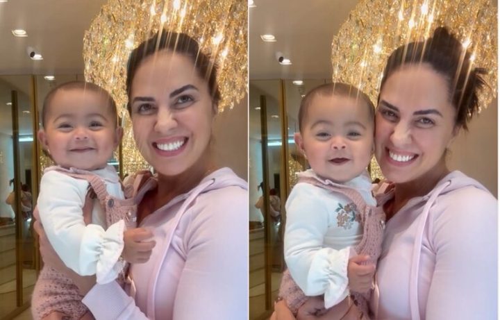 Graciele Lacerda encanta em momento fofo com a filha Clara; veja vídeo