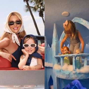 Nos EUA, Ana Paula Siebert se hospeda com a filha em mansão de Ana Castela; veja fotos