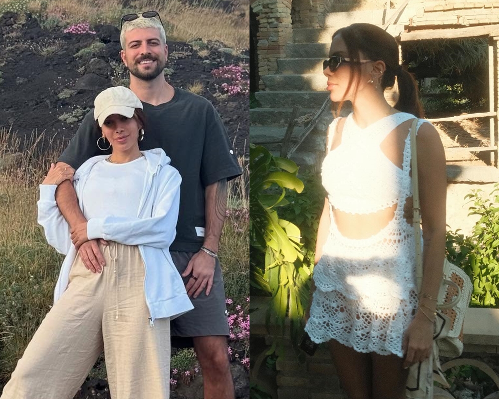 Anitta usa look de crochê de marca baiana durante férias na Itália