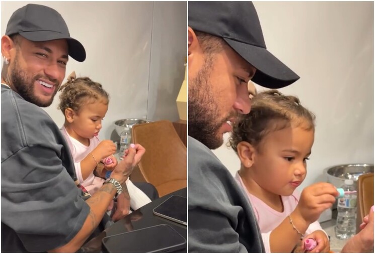 Após nascimento de Mel, Neymar compartilha momento divertido com a filha Mavie: ‘Pai de menina’