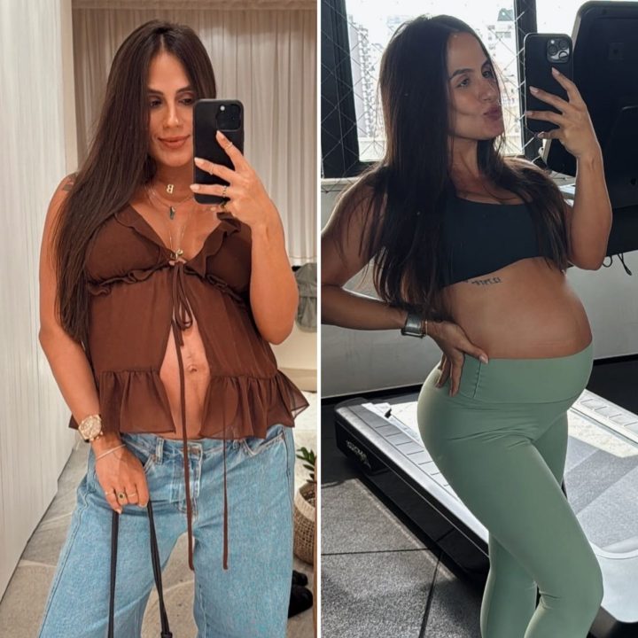 Carol Peixinho exibe evolução da gravidez de Bento, seu primeiro filho com Thiaguinho
