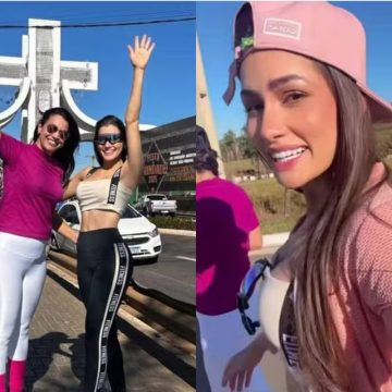 Esposa de Amado Batista participa de romaria após suposta crise no casamento