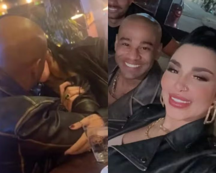 Cezar Black é visto aos beijos com Jenny Miranda em restaurante