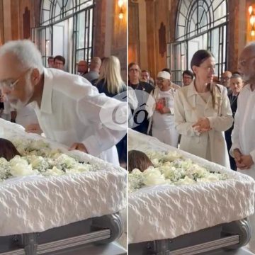 Gilberto Gil se despede de Preta Gil com beijo durante velório