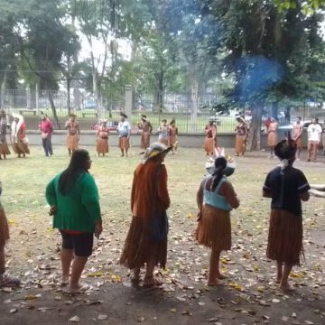 Indígenas Tupinambá fazem vigília no Museu Nacional e exigem devolução do Manto Sagrado à Bahia