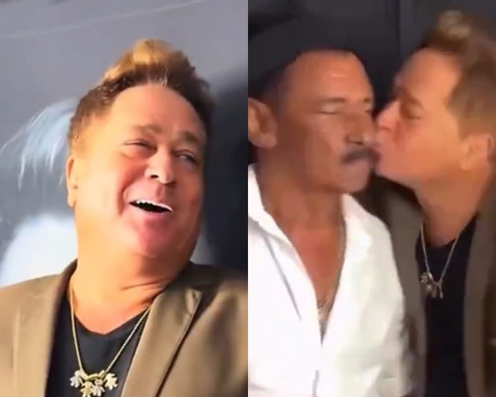 Leonardo dá beijinho em humorista e reação viraliza: ‘Vá se lascar’