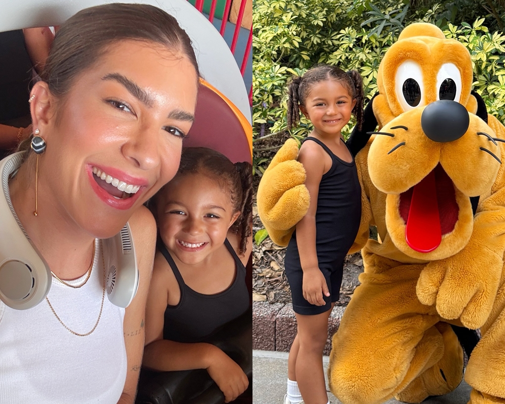 Lore Improta posta fotos inéditas de Liz na Disney e encanta: ‘Copia da mamãe’