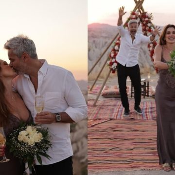Flávia Alessandra e Otaviano Costa renovam votos de casamento na Capadócia