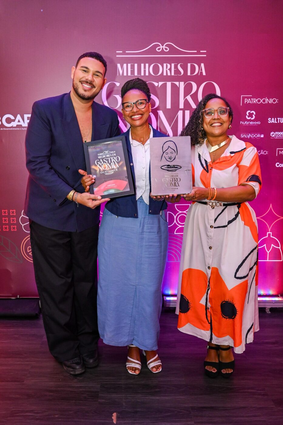 Cadu Moura, Eliana Dias e Camila Souza