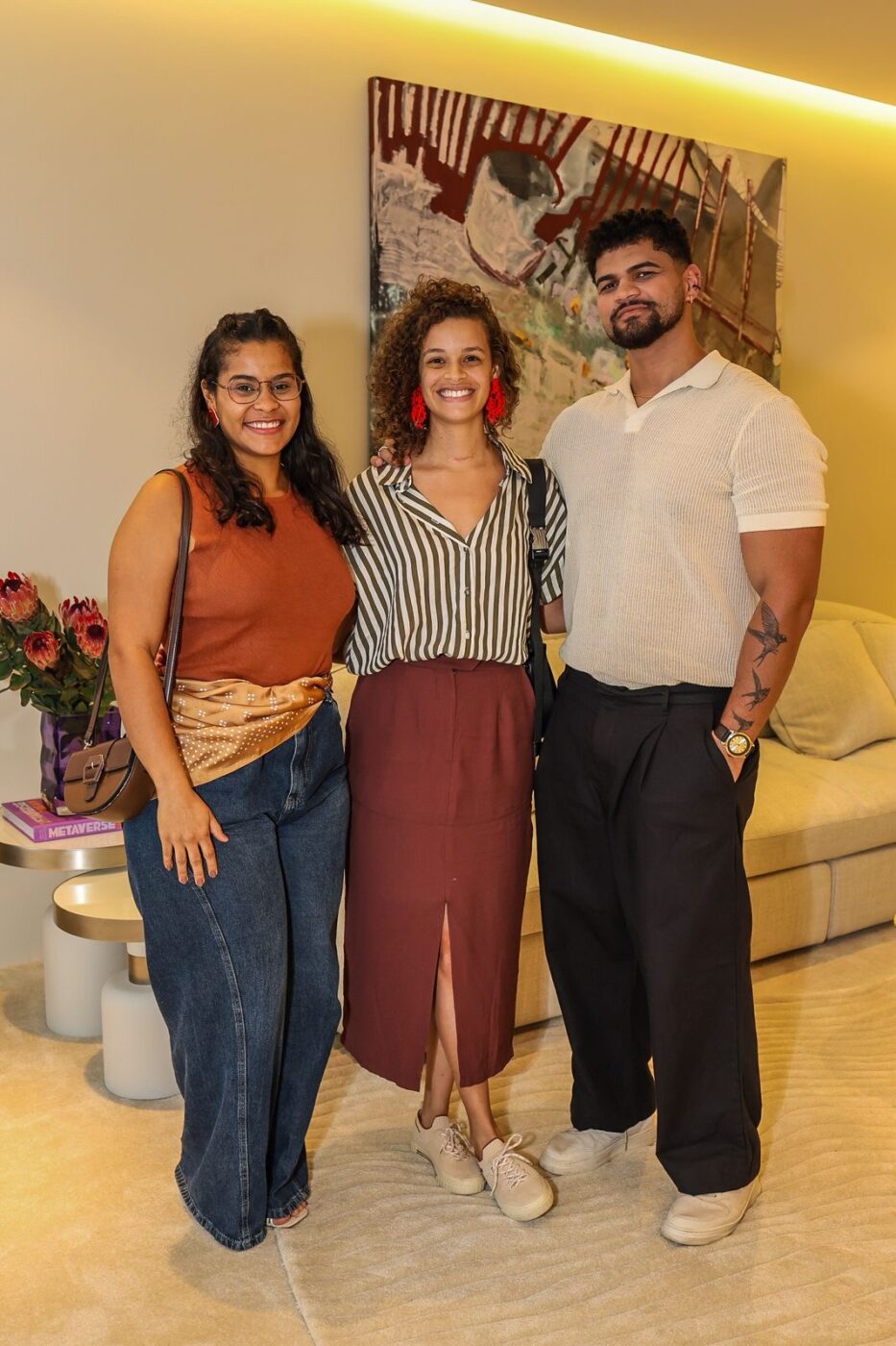 Mariana Vasconcelos, Luzia Menezes e João Gabriel