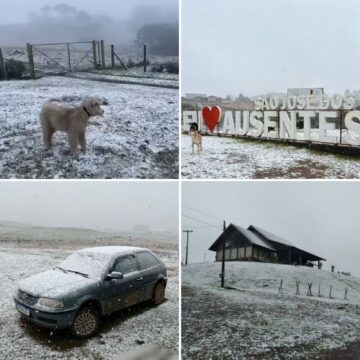 Nevou no Brasil! Serra do RS registra nevasca intensa e temperaturas abaixo de 0°C