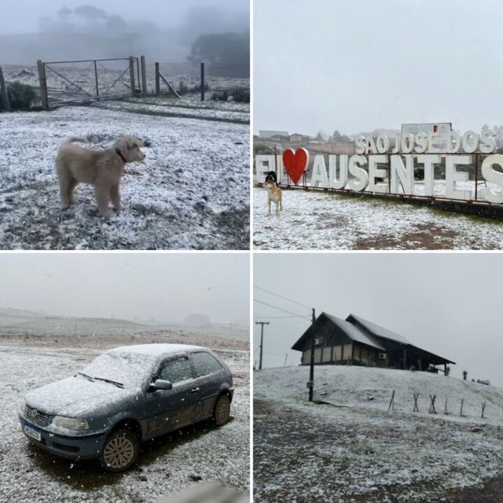 Nevou no Brasil! Serra do RS registra nevasca intensa e temperaturas abaixo de 0°C