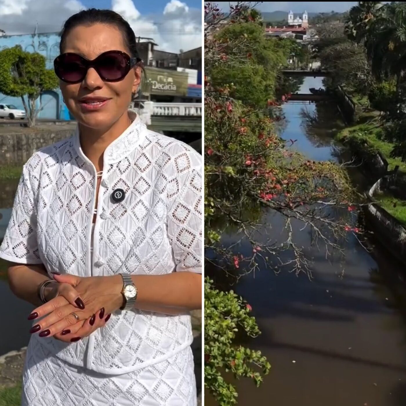 Janja faz parada em Santo Amaro e defende recuperação do Rio Subaé: ‘Ainda em tempo’