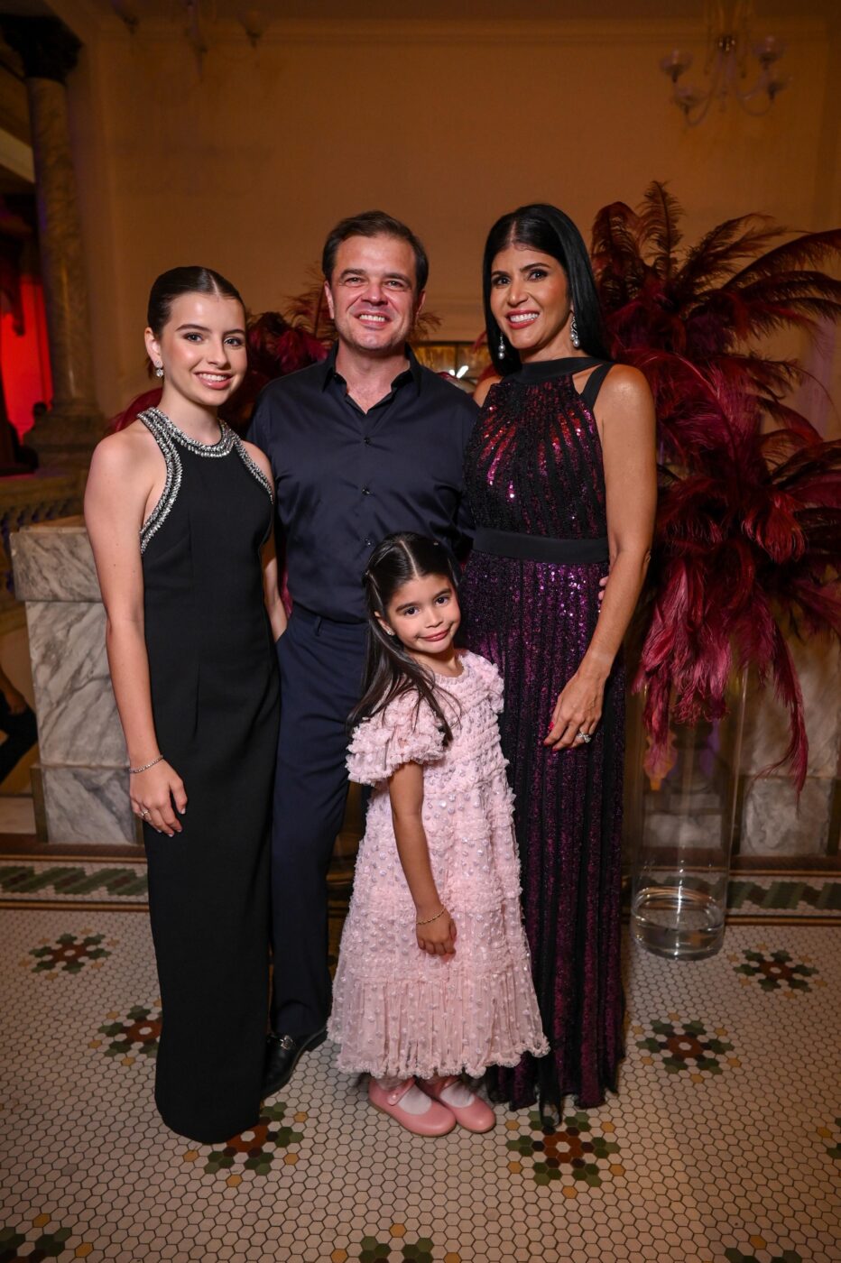 Roberto, Clara, Maria Luiza e Maria Eduarda Calumby
