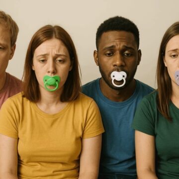 Nova moda de adultos usarem chupeta deixa especialistas em alerta