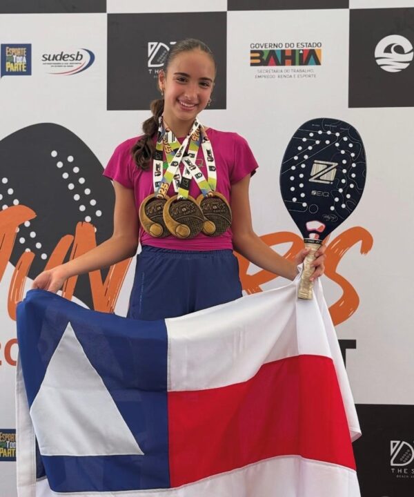 Baiana de apenas 12 anos será a primeira a disputar Pan-Americano de Beach Tennis