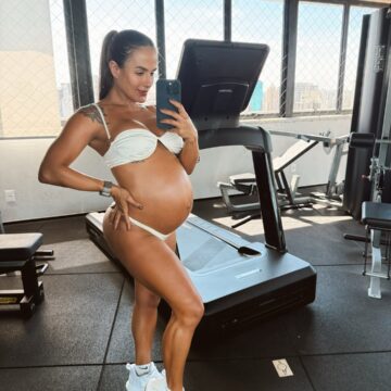 Na reta final da gestação, Carol Peixinho encanta ao mostrar movimentos do filho na barriga