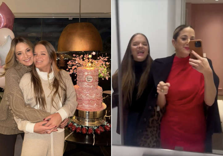 Rafa Justus e Tici Pinheiro divertem público em momento de cantoria