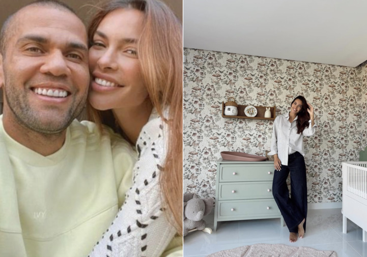 Grávida, esposa de Daniel Alves mostra quarto do primeiro filho do casal e adianta: “Já escolhemos o nome”