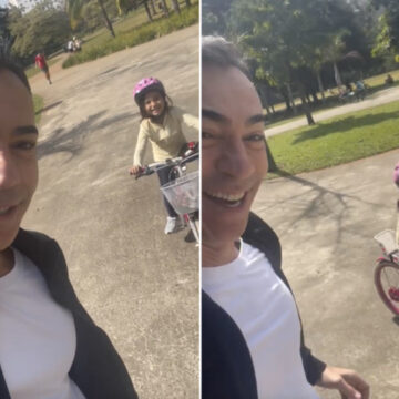 César Tralli encanta público ao mostrar momento especial com a filha Manu: “Haja fôlego”